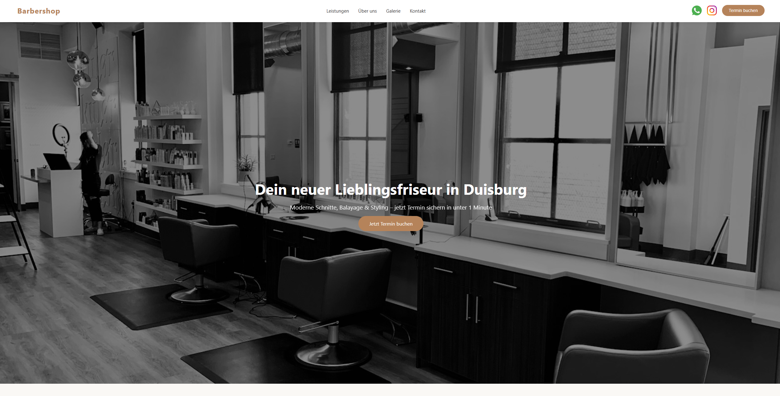 Vorschau der Friseur Webseite